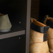 Meuble Chaussures Felenen Banc Rangement Niche Coffre Noir