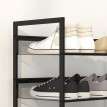 Talel Étagère à chaussures rangement entrée noir