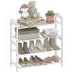 Dorea Étagère à chaussures bambou 12 paires blanc
