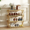 Étagère à chaussures Delraer bambou 4 niveaux entrée naturel