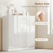 Valo meuble à chaussures slim d'entrée gain de place blanc