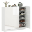 Valo meuble à chaussures slim d'entrée gain de place blanc