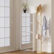 Meuble à chaussures Isareo miroir 4 portes basculantes blanc