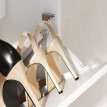 Meuble à chaussures Isareo miroir 4 portes basculantes blanc