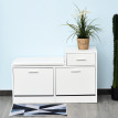 Produit Zelreane Armoire à chaussures avec banc rangement entrée blanc