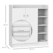 Meuble à chaussures Celilis rangement moderne blanc