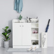 Meuble à chaussures Celilis rangement moderne blanc