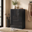 Armoire à chaussures Verys 5 niveaux réglables entrée couloir Noir