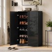 Armoire à chaussures Verys 5 niveaux réglables entrée couloir Noir