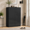 Armoire à chaussures Verys 5 niveaux réglables entrée couloir Noir