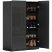 Armoire à chaussures Verys 5 niveaux réglables entrée couloir Noir