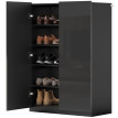 Armoire à chaussures Verys 5 niveaux réglables entrée couloir Noir