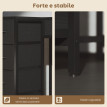 Rosot Bureau d'angle réversible 6 tiroirs prises intégrées Noir