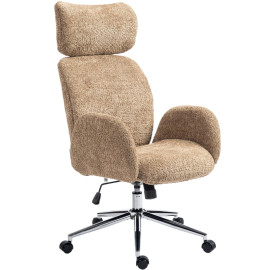 Fauteuil de bureau Norisin ergonomique appuie tête réglable marron