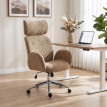 Fauteuil de bureau Norisin ergonomique appuie tête réglable marron