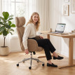 Fauteuil de bureau Norisin ergonomique appuie tête réglable marron