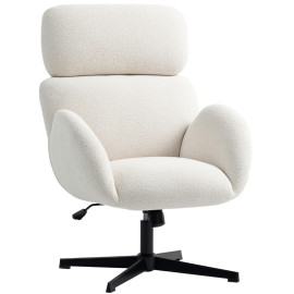 Chaise de Bureau Belaos ergonomique velours réglable Crème