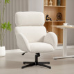 Chaise de Bureau Belaos ergonomique velours réglable Crème