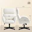 Chaise de Bureau Belaos ergonomique velours réglable Crème
