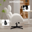 Chaise de Bureau Belaos ergonomique velours réglable Crème