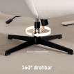 Chaise de Bureau Belaos ergonomique velours réglable Crème
