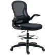 Fauteuil de bureau Elvik ergonomique réglable avec repose pieds noir