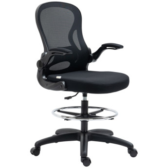 Fauteuil de bureau Elvik ergonomique réglable avec repose pieds noir