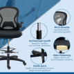 Fauteuil de bureau Elvik ergonomique réglable avec repose pieds noir