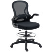 Fauteuil de bureau Elvik ergonomique réglable avec repose pieds noir