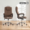 Jarervik chaise de bureau ergonomique pivotante inclinable marron