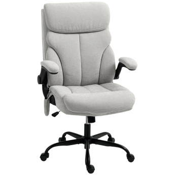 Chaise de Bureau Olonea Massage Hauteur Réglable Accoudoirs Abattables Gris