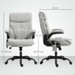Chaise de Bureau Olonea Massage Hauteur Réglable Accoudoirs Abattables Gris