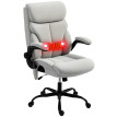 Chaise de Bureau Olonea Massage Hauteur Réglable Accoudoirs Abattables Gris