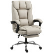 Chaise de Bureau Peras Repose-pieds Dossier Inclinable Cuir Synthétique Kaki