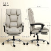 Chaise de Bureau Peras Repose-pieds Dossier Inclinable Cuir Synthétique Kaki