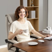 Chaise de Bureau Peras Repose-pieds Dossier Inclinable Cuir Synthétique Kaki