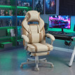 Fauteuil Gamer Jaray Inclinable Repose pieds Lombaire Crème