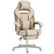 Fauteuil Gamer Jaray Inclinable Repose pieds Lombaire Crème