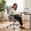 Fauteuil de bureau Vilis ergonomique appuie tête réglable gris foncé