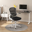 Chaise de Bureau Noreo Ergonomique Réglable Tissu Respirant Noir