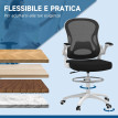 Chaise de Bureau Noreo Ergonomique Réglable Tissu Respirant Noir