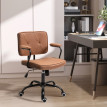 Fauteuil de bureau Estea réglable pivotant basculant roulettes brun