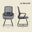 Chaise de Bureau Merilenne Maille Respirante Conférence Gris foncé