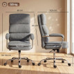 Chaise de bureau Belot ergonomique en chenille gris