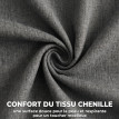 Chaise de bureau Belot ergonomique en chenille gris