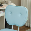 Chaise de bureau Norel pivotante rembourrée réglable bleu clair
