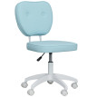 Chaise de bureau Norel pivotante rembourrée réglable bleu clair