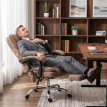 Delay fauteuil de bureau massant ergonomique marron