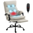 Chaise de Bureau Massante Zeloay Inclinable Chauffante Repose-pieds Gris clair