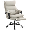 Chaise de Bureau Massante Zeloay Inclinable Chauffante Repose-pieds Gris clair